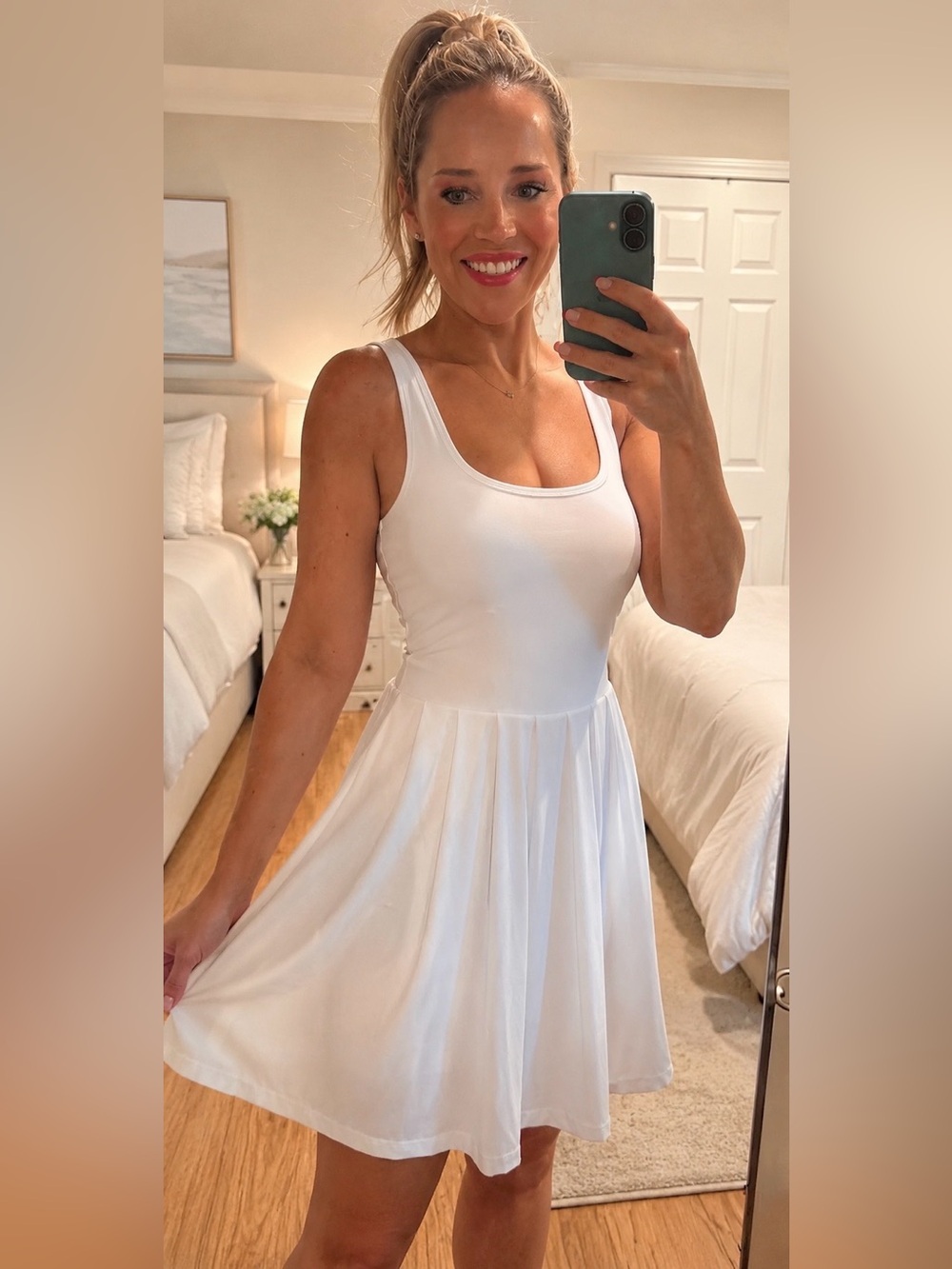 Sage Collective Pro Shop White Tennis Dress XS NWT Shelf Bra Skort - Picture 10 of 10